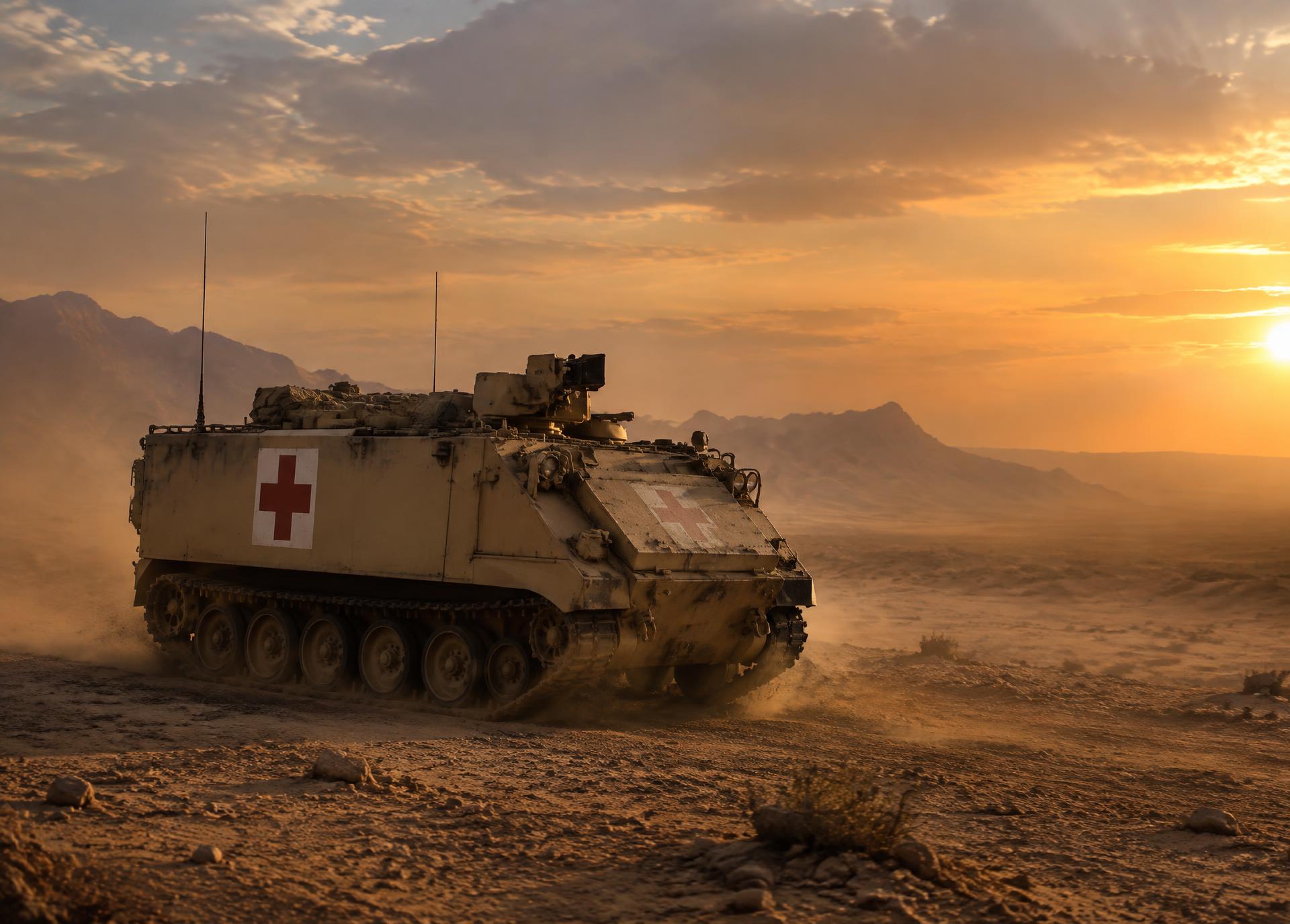 M113 ambulance in the desert